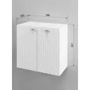 Шкаф подвесной Regent style соната с корзиной левый 30x55.7 см цвет белый