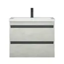 Тумба под раковину VannaMarket T7020202 навесная 68.80x55см хромикс белый/графит