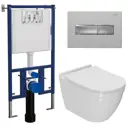 Комплект инсталляция с унитазом Bauedge 4501-7321-NT0002-PRO цвет белый