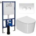 Комплект инсталляция с унитазом Bauedge 4501-7310-NM0003-PRO цвет белый