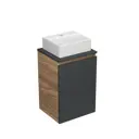 Комплект тумба под раковину BAUEDGE Blackwood 40 BD2360 раковина 33x28 и смеситель