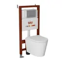 Комплект инсталляция с унитазом Bauedge Q111300-BK0001-HQ2-Q00009 цвет белый