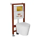 Комплект инсталляция с унитазом Bauedge Q111300-BK0001-HQ2-Q00013 цвет белый