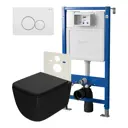 Комплект инсталляция с унитазом Point Pn48 PN48035WC цвет черный