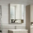 Зеркальный шкаф для ванной Misty Дунай П-Дун04060-01 60x75см светло-бежевый