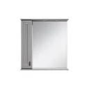 Зеркальный шкаф для ванной Misty Лувр П-Лвр03085-1504Л 85x80см серый