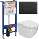 Комплект инсталляция и унитаз BAUEDGE BAU Aquanika 10.702.450.00.00-Q00003-BL0001-HQ3