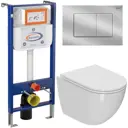 Комплект инсталляция и унитаз BAUEDGE BAU Aquanika 10.702.450.00.00-Q00002-BL0001-HQ3