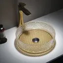 Раковина накладная Comforty 00-00012242 36см цвет золотой