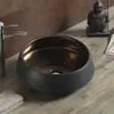 Раковина накладная Comforty 00004139777 41.50см цвет черный
