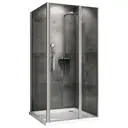Душевой уголок Abber Sonnenstrand AG04100S-S80 прямоугольный 80x100см серебро профиль эффект стекла прозрачный