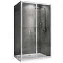 Душевой уголок Abber Sonnenstrand AG07120-S75 прямоугольный 75x120см серебро профиль эффект стекла прозрачный
