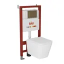 Комплект Bauedge инсталляция Bau pro унитаз подвесной безободковый Bau Stil Hurricane3 сиденье дюропласт микролифт клавиша Bau Stil бронза