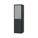 Шкаф подвесной Brevita Кри-05035-01-01л 35x120см цвет черный матовый;светло-серый