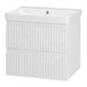 Тумба под раковину Brevita УТ000015990 56см подвесная цвет белый