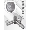 Смеситель для ванны CULTO FERRO с коротким изливом и душевым набором