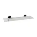 Полка для ванной комнаты zenfort 102323 металл, стекло 13.9x52 см цвет серый, серебристый