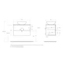 Тумба со столешницей и накладной раковиной подвесная BelBagno ETNA 80 etna80rw-kepmco-1302-set
