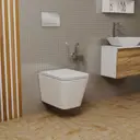 Комплект инсталляция с унитазом Bauedge Q111300-BS0001-HQ2-Q00006 цвет белый