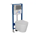 Комплект инсталляция с унитазом Bauedge 10.702.450.00.00-BK0001-Q00009 цвет белый