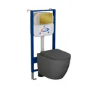 Комплект инсталляция с унитазом Bauedge 10.702.450.00.00-BL0001-DG-Q00013 цвет серый