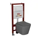 Комплект инсталляция с унитазом Bauedge Q111300-BS0002-DG-Q00006 цвет серый