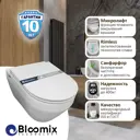 Унитаз подвесной Bloomix Modern 120208 безободковый с сиденьем микролифт