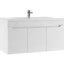 Тумба под раковину Айсберг Мечта DM2328T подвесная 96.90см цвет белый