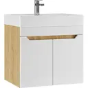 Тумба под раковину Айсберг Мечта DM2316T подвесная 57.50см цвет дуб сонома, белый