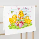 Полотенце Wellness Полянка для кухни 38x63 см цвет белый/желтый/зеленый