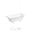 Акриловая ванна 180x85 см Wellsee FreeDom 231103008 со сливом-переливом и ножками
