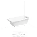 Акриловая ванна 180x85 см Wellsee FreeDom 231103005 со сливом-переливом и ножками