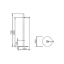 Стойка с туалетным ершиком и бумагодержателем AltroBagno FS 083304 Cr