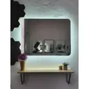 Зеркало для ванной Alfa mirrors Olga 86 ol-86Ah с подсветкой 80x60см