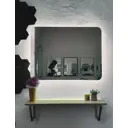 Зеркало для ванной Alfa mirrors Olga 86 ol-86VzVd с подсветкой 80x60см
