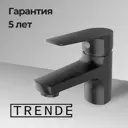Однорычажный смеситель для раковины Trende Rutscher TRE26-021b черный