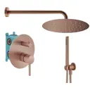 Комплект смесителей для душа Plumberia Selection KITXO18RS, медь брашированная