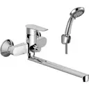 Смеситель для ванны Rossinka silvermix S35-35 однорычажный с душевой лейкой цвет хром