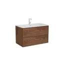 Тумба Vitra Metropol Edge 67156lum с раковиной 100 см ореховое дерево