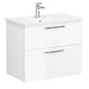 Тумба Vitra Root 66306lum 80 см с раковиной глянцевый белый