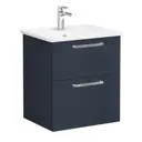 Тумба Vitra Root 68270lum 60 см с раковиной матовый темно-синий