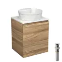 Тумба Bau Dream Blackwood 50 с дверцей SD3143, раковина Element Cristal D40, белая, выпуск клик клак белый