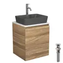 Тумба Bau Dream Blackwood 50 SD3190 раковина BAU Cerama 48x37 темно-серая матовая смеситель Hotel Dream нерж сталь выпуск клик клак хром