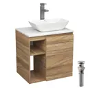 Тумба Bauedge Bau Dream Blackwood 60 правая раковина Spectrum mini 47x24 смеситель для раковины высокий Hotel Still выпуск клик клак хром