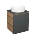 Тумба Bauedge Bau Dream Blackwood 50 графит раковина круглая D41