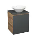 Тумба Bauedge Bau Dream Blackwood 50 графит раковина D43