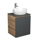 Тумба Bauedge Bau Dream Blackwood 50 графит раковина Diamond D40 смеситель для раковины высокий Hotel Still нержавеющая сталь