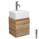 Тумба Bauedge Bau Dream Blackwood SD4407 35 с ящиком раковина BAU Cerama Mini 33x28 белая смеситель Hotel Dream выпуск клик клак белый