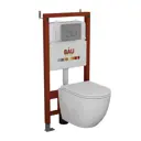 Комплект Bauedge 6 в 1: инсталляция pro Q111300-BL0001-HQ3-01.02.19 унитаз безободковый вихревой Dream Hurricane3 сиденье микролифт клавиша BASIC