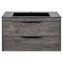 Тумба с раковиной Vincea Chiara 2D 800 G.Stone Black VMC-2C2800GS VCB-13800B